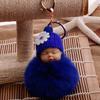 Baby Fluffy Pompom Plush Doll Hanging Pendant Key Ring Keychain