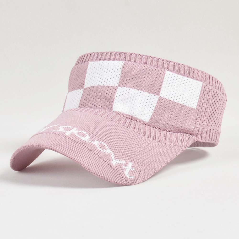 Summer Knitted Hat Sun Visor Letter Hollow Beach Cap Sun Hat Baseball Cap Empty Top Hat Sun Cap