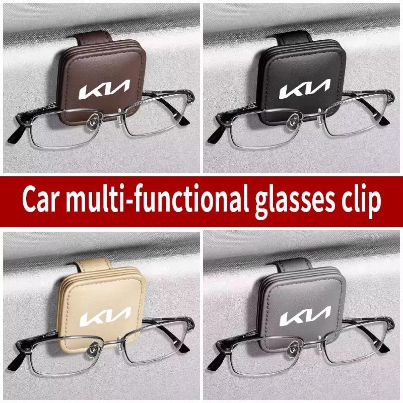 Car Sun Visor Eyeglass Clip Magnetic Multi-Function Storage For KIA KN K3 K5 Sportage Sorento Picanto Ceed RIO 2 3 4 Accessories FO8