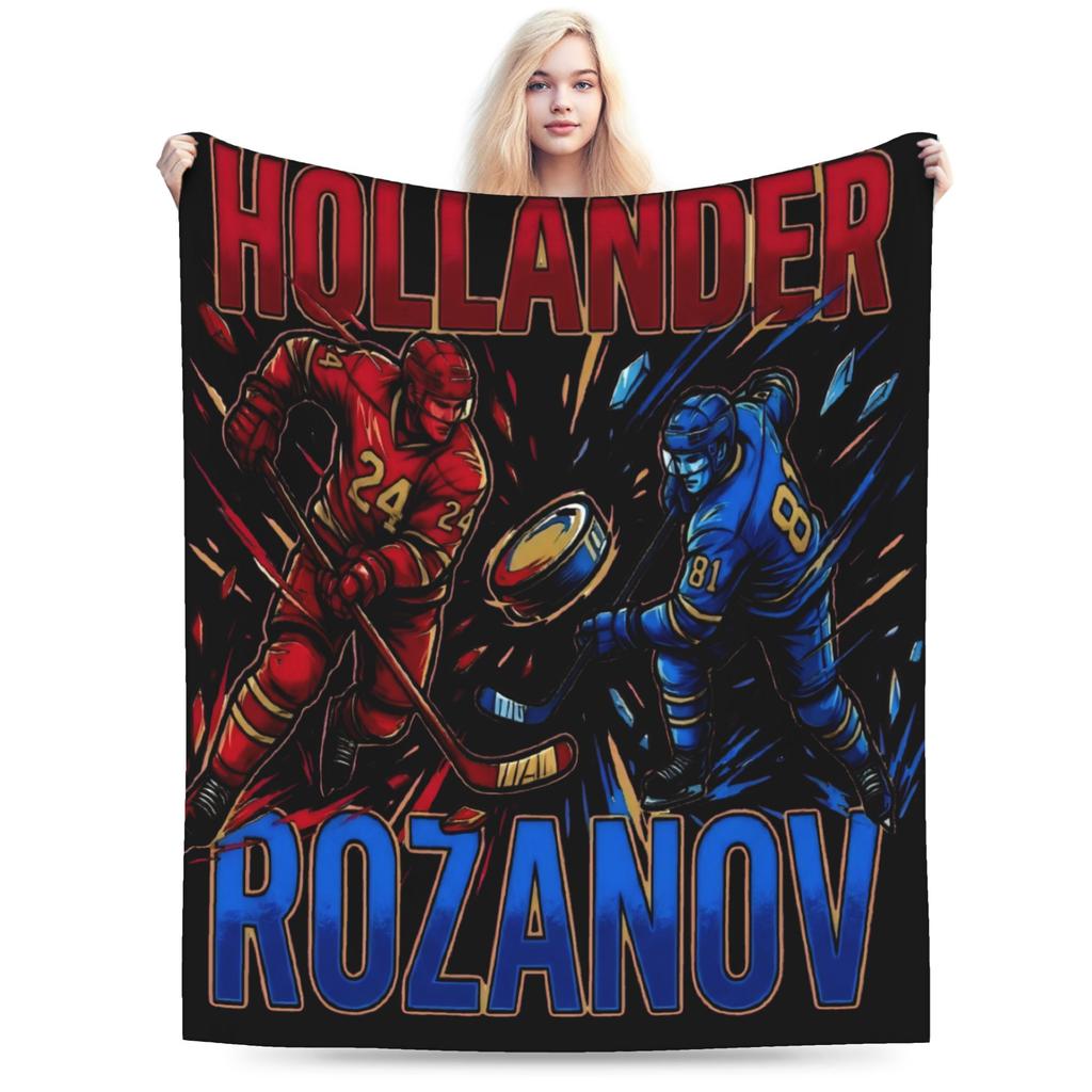 Hollander Rosanov Heated Rivalry Hollander Rozanov Hockey Blanket Soft Throw Blanket Winter Picnic Chair Sofa Bed Bedspread