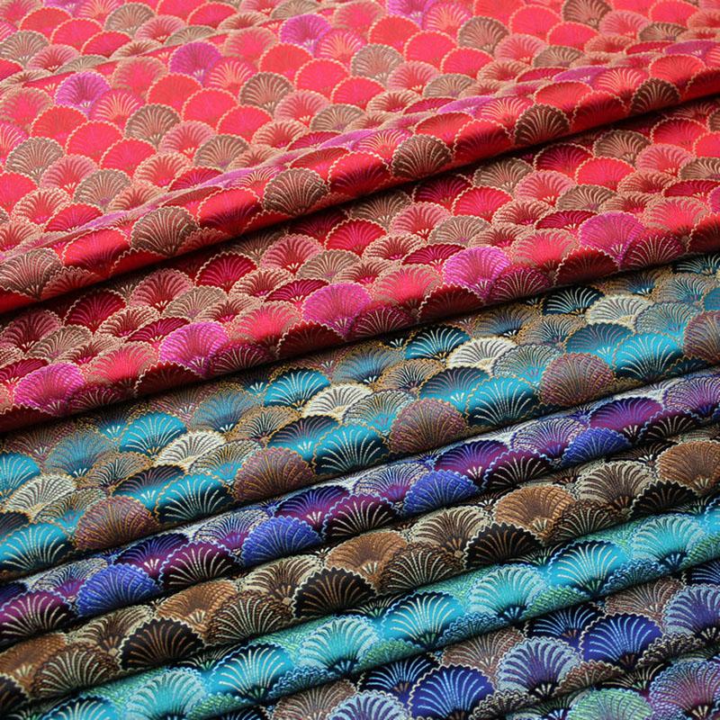 100x75 см китайский стиль тибетский монгольский халат парча жаккардовая ткань ретро шелковистая атласная ткань для самостоятельного шитья ханьфу материал