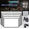 Compact Portable Anti-Light Projector Screen Flexible Use 60/72/84/100/120 Inches for Travel