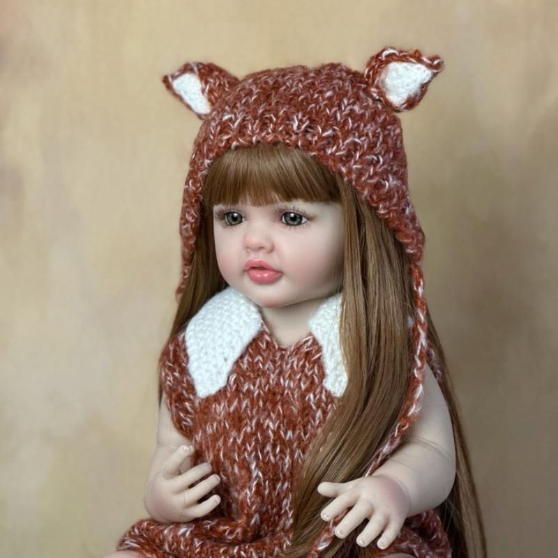 BZDOLL Реалистичный Реборн 55 см 22 дюйма Девочка Новорожденная Кукла с Полным Мягким Виниловым Телом Принцесса Малышка Бебе Подарок на День Рождения