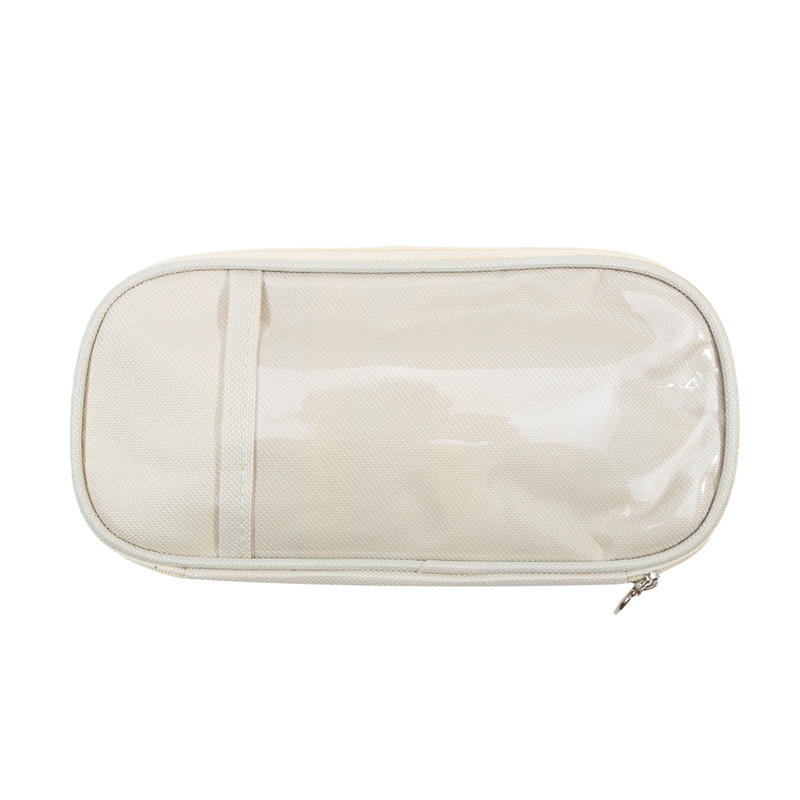 Японская кремовая сумка для карандашей, большая вместительная сумка, простая женская/мальчиковая пенал, холщовая сумка для карандашей, канцелярская сумка