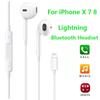 Wired Headset 1.2M For Apple iPhone 8 7 X Ios / 8pin Bluetooth Earphone Built Microphone Volume Control For iPhone X 7 8 Music Sport Headphones