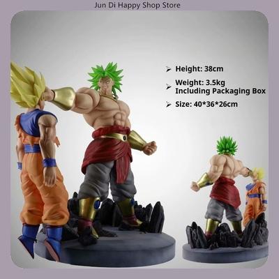 38 см Dragon Ball Броли против Гоку Супер Сайян ПВХ Фигурка Аниме Модель Статуэтка для Коллекции Фаната Настольное Украшение Подарок
