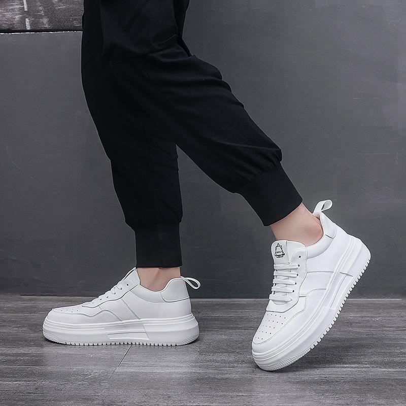 Мужская обувь осень 2025 простые мужские туфли Air Force, нишевая обувь для доски, черно-белая, приливная, платформа, личность, универсальная обувь, пятно