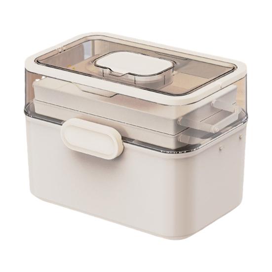 3-х уровневый портативный ящик для хранения лекарств большой емкости пылезащитный прозрачный визуальный дизайн многофункциональный органайзер для таблеток