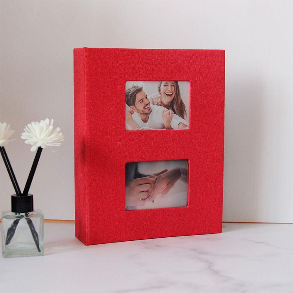 6-inch Picture Albums Book 200Pcs Large Scrapbook Album Linen Cover Photo Album  Family Anniversary