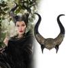 2024 New Golden Maleficent Horns Latex Mask For Halloween Cosplay And Carnival