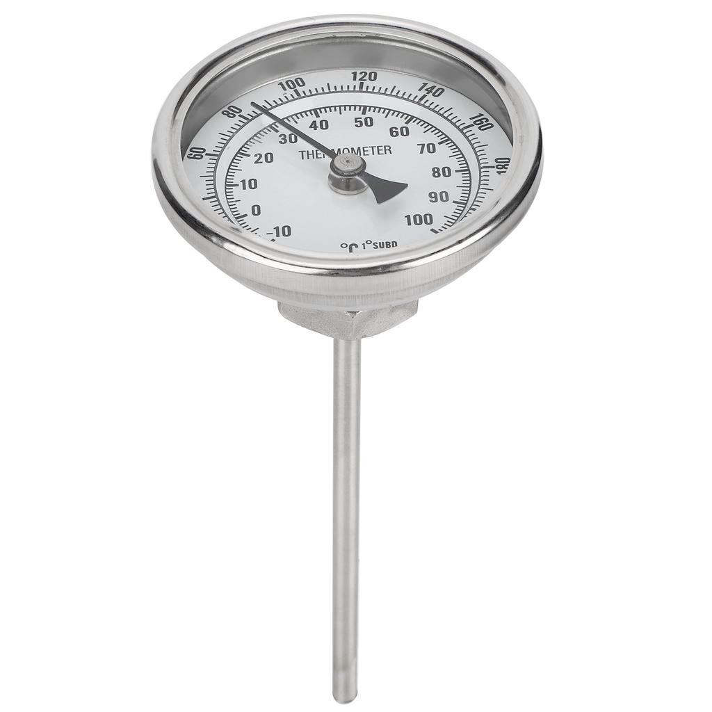 1/2 NPT Thread Stainless Steel Dial Thermometer Homebrew Kettle Thermometer 0?220 Fahrenheit /?10?100 Celsius