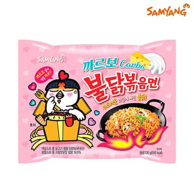 Острая жареная лапша рамен с курицей Samyang, Carbo 5 упаковок по 140 г каждая