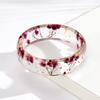Transparent Design Flower Bangle Round Shape Transparent Resin Bracelet  Casual Accessory