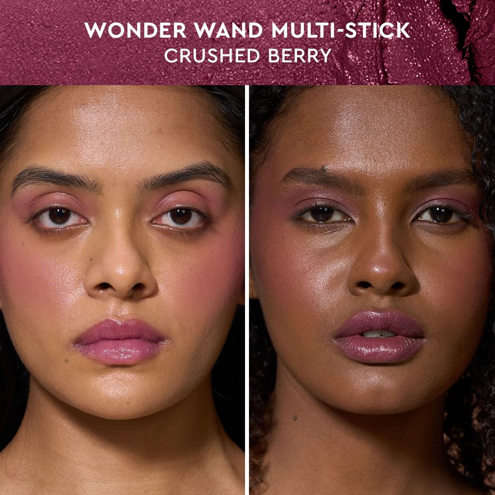 Kiro Wonder Wand Мульти-стик – Crushed Berry, 7,5 г | Стикер 3-в-1 - Румяна, Тени для век и Тинт для губ | Кремовый, Невесомый и Стойкий |