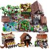 MOC Farm Building Blocks Pumpkin Patch Vegetable Transport Cart Water Wall Stable Pigsty Henhouse Kennel Bricks Toys Kids Gift