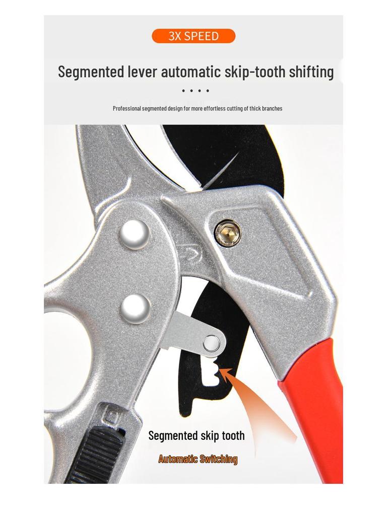 Horticultural Labor-Saving Pruning Shears: Powerful, Segmented Design for Thick Branches and Fruit Trees