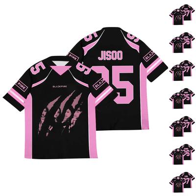 Женская бейсбольная куртка с V-образным вырезом, свободного кроя, с принтом, с короткими рукавами