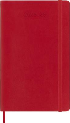 Moleskine Еженедельник на 2025 год, начиная с июля, на 18 месяцев, большого формата 13 см x высота, мягкая обложка, красный DSF218WN3Y26 (Ширина 21см)