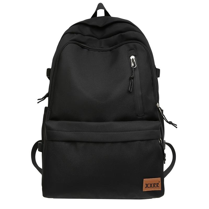 Мужской однотонный рюкзак, женский школьный рюкзак большой емкости