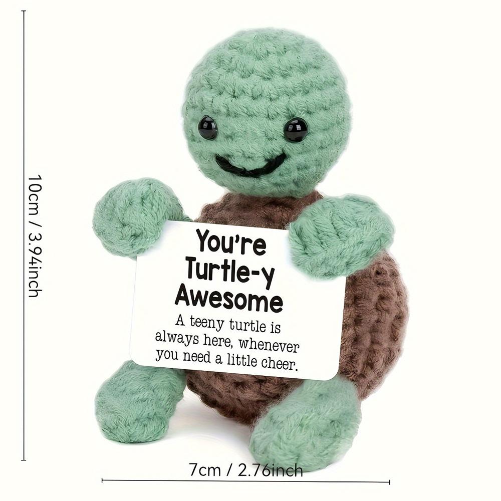 Mini Positive Potato Funny Avocado Duck Cute Knitted Crochet Doll with Card for Women Men Mom Dad Friend Birthday Cheer Up Gifts
