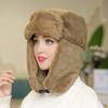 Женская зимняя шапка Yousheng, утолщенная плюшевая защита ушей, пушистая ветровая крыша, регулируемое сохранение тепла, для катания на лыжах, коньках, сноуборде, шапка Lei Feng