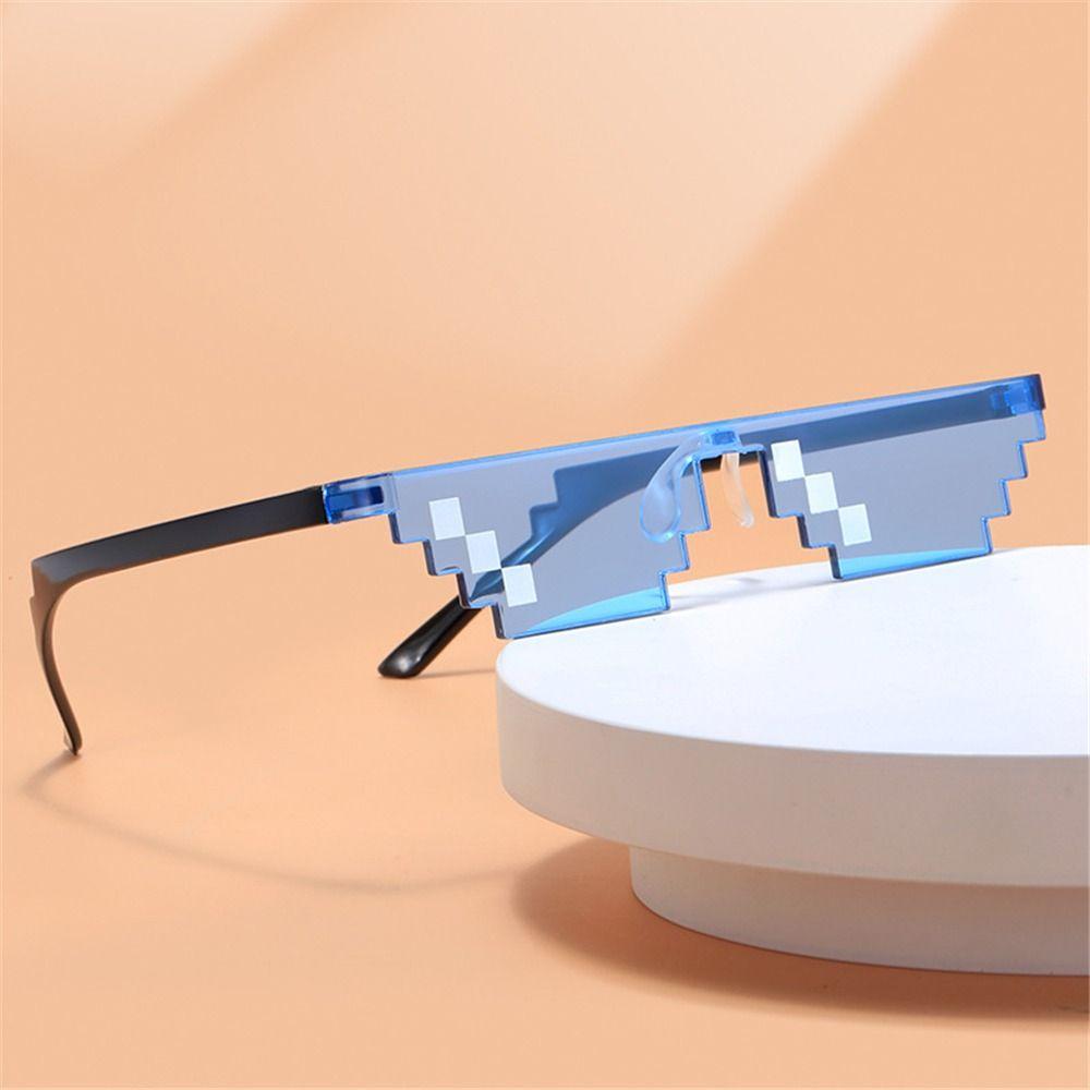 НОВЫЙ дизайн, забавные солнцезащитные очки с мозаикой, солнцезащитные очки Thug Life, черные очки в стиле ретро, ​​геймер, робот, солнцезащитные очки, день рождения, косплей, сувениры