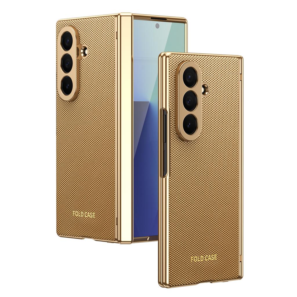 Чехол для Samsung Galaxy Z Fold 7 6 5 4 3 Кожаный Защитный Задний Чехол с Покрытием для Телефона Samsung Z Fold7