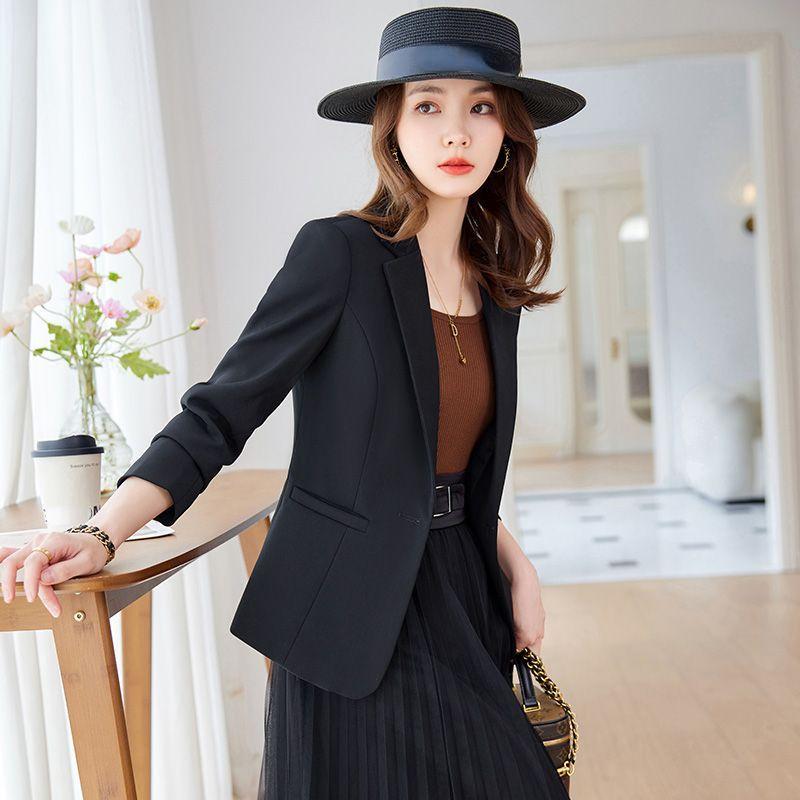 Высококачественное новое весенне-осеннее женское пальто для миниатюрных дам, стильное, повседневное и модное, высококлассный пиджак с подкладкой на плечах