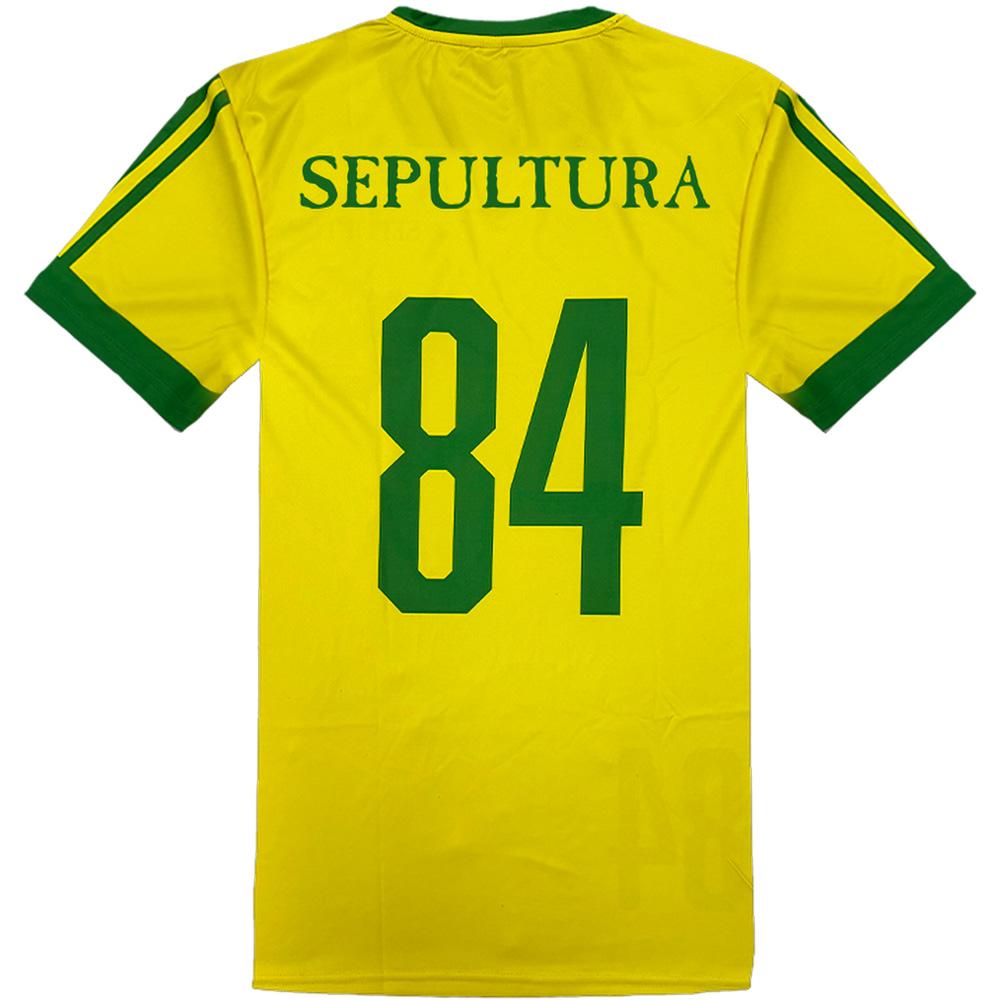 Металлический Банд Sepultura 84 Футбольная Майка С Коротким Рукавом Мужская Женская Унисекс Стритвир Футболка С Коротким Рукавом V-образный Вырез Свободная Футболка С Принтом