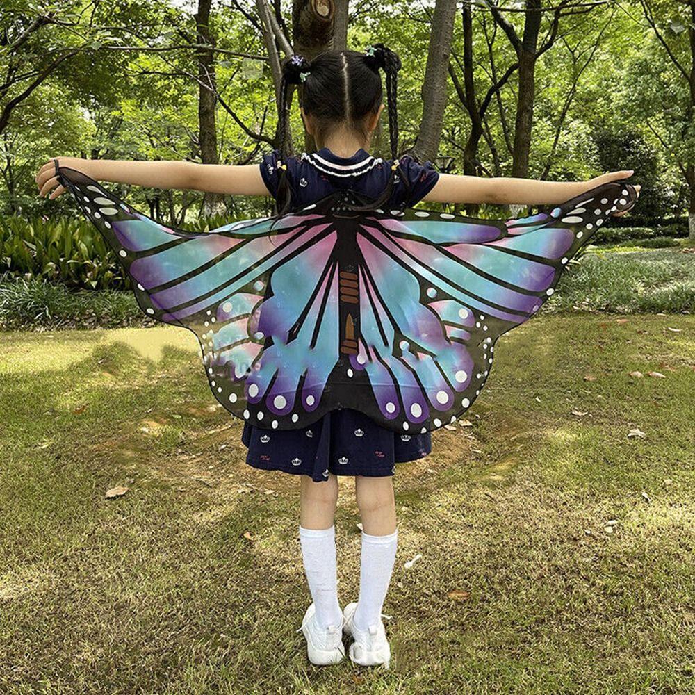 Performance Props Asymmetrical Butterfly Wings Cape Fairy Wing Shoulder Straps Butterfly Wings