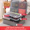 Home Document Storage Bag Large Capacity Household Certificate Passport Card Bag Folder Archive Organizing Storage Bag