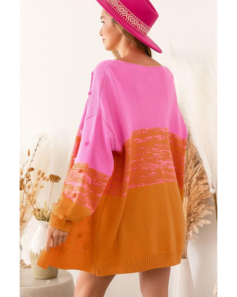 Azura Exchange Милый разноцветный кардиган с помпонами