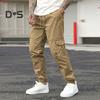 Мужские повседневные джоггеры со шнурком, тренировочные брюки с карманами, узкие брюки для бега на открытом воздухе, летнего бега, походов