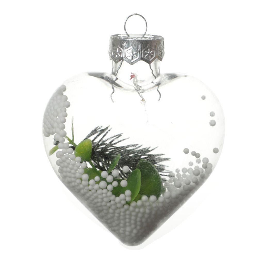 DIY Gifts Xmas Ornaments Plastic Christmas Tree Decoration Transparent Balls Fillable Candy Box