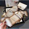Summer silk scarves, small long ties, neck accessories, scarves, shirts, scarves, headbands, women's thin streamers, tied bags.