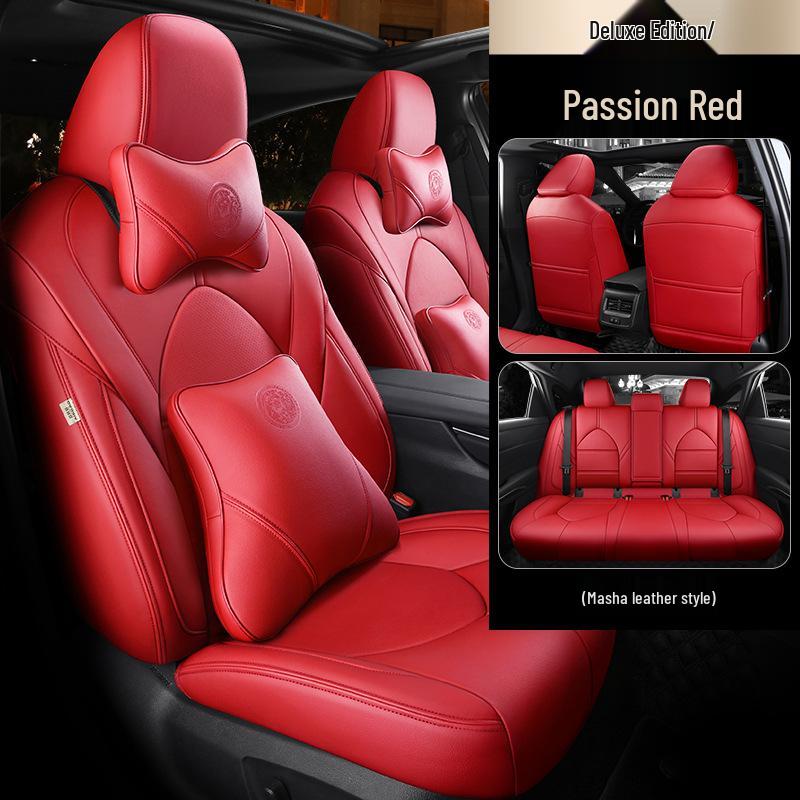 Universal Genuine Leather Car Seat Cover, Four-Season, Full Coverage, Fits All Models