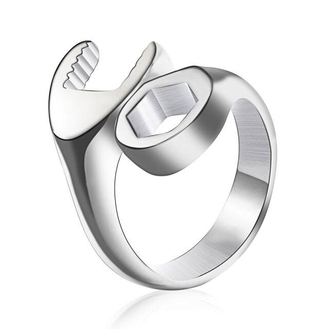 Креативный дизайн, высокое качество, панк-золотой цвет, нержавеющая сталь, механический ключ, кольцо для мужчин и женщин, хип-хоп, рок, байкерские украшения