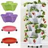 Three-Petal Pot Decoration 1PC Plastic Stackable Vertical Flower Plant Pot Strawberry Seedling Holder Vegetable Planters Garden
