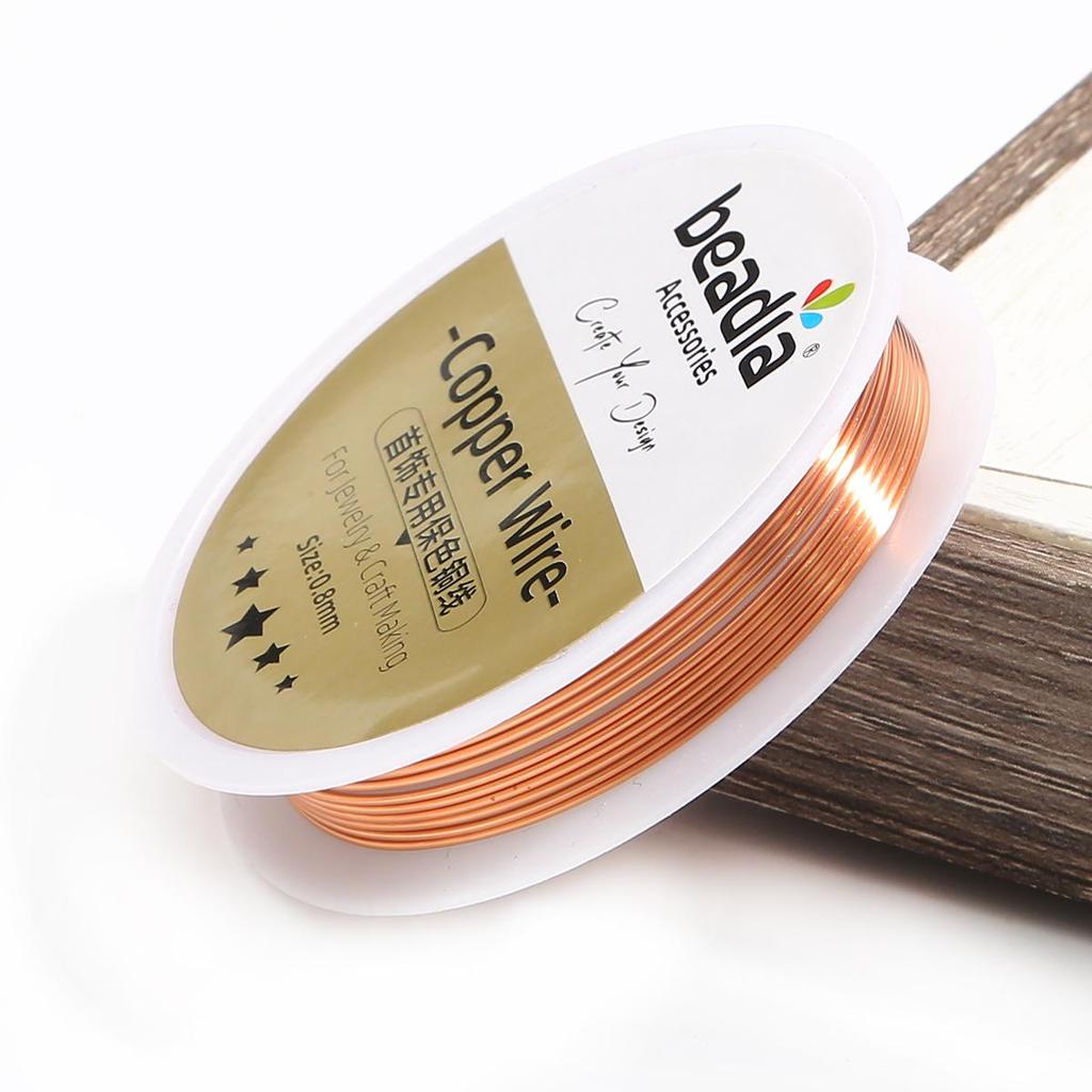 Copper Beading Wire for DIY Bracelet Necklace Colorfast Jewelry Cord String Craft Making