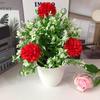 Fake Simulated Hydrangeamacrophyllas Flowers Potted Plants Desktop Decor