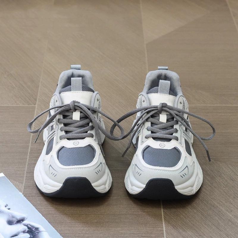 Soft-soled Dad Shoes Women's Platform Sneakers Spring and Summer New Mesh Breathable Running Shoes Retro