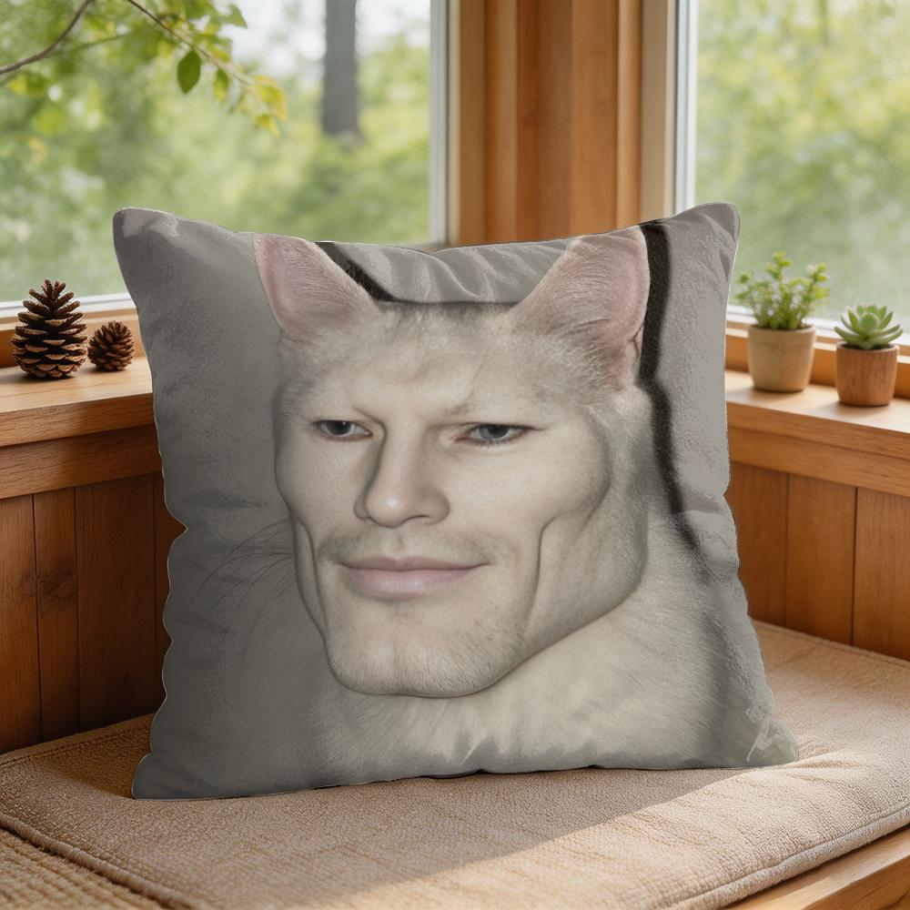 Abstract Ugly Animal Funny Cute Cushion Cover Square Short Plush Pillow Case Living Room Sofa Home Decor Funda X