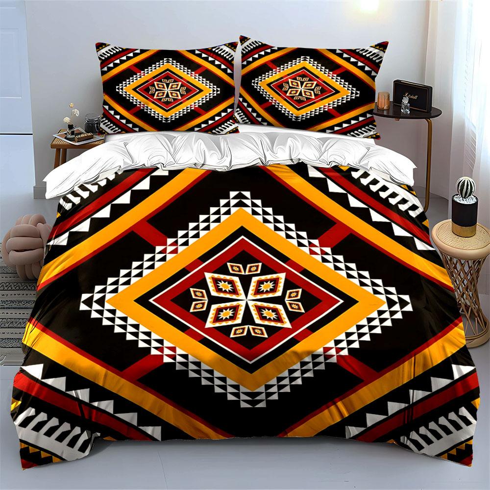 Vibrant geometric tapestry. Bedding sets Duvet covers Pillowcases(1* Duvet Cover 2* Pillowcases without duvet insert)