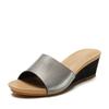 Women's Casual Sandals Open-toe Thick-soled Small Slope Heel Wear Simple Comfortable Slippers JZJ-1418-501
