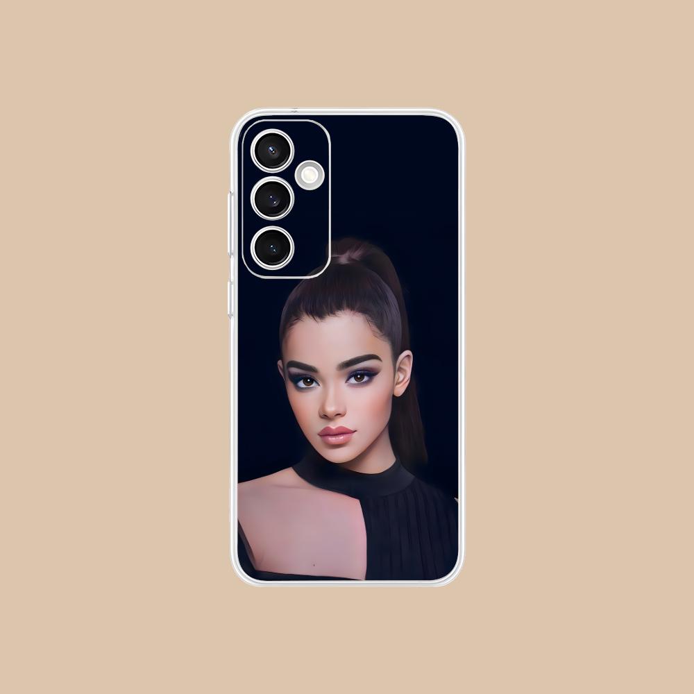 Hailee Steinfeld Clear Mobile Phone Case for Samsung Galaxy S25 S24 S23 S22 S21Plus FE Ultra Colorful Cover