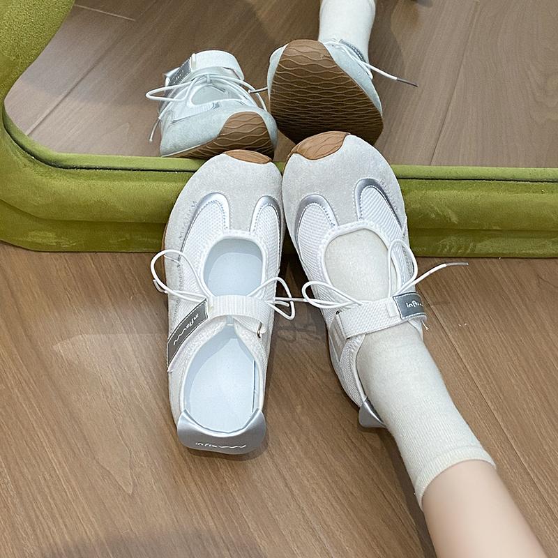Fashion Women Sports Shoes Summer Sneakers New Fashion Running Sandals 2025 Casual Loafers Bow Lace-up Flats Shoes Hiking Mujer Zapatos
