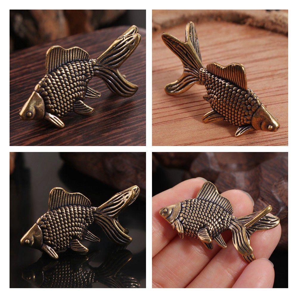 Милые фигурки золотых рыбок Древний талисман на удачу Скульптура животного День матери День отца