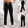 Girls Fashion High Waist Elastic Drawstring Elastic Waist New Fashion Straight Jeans