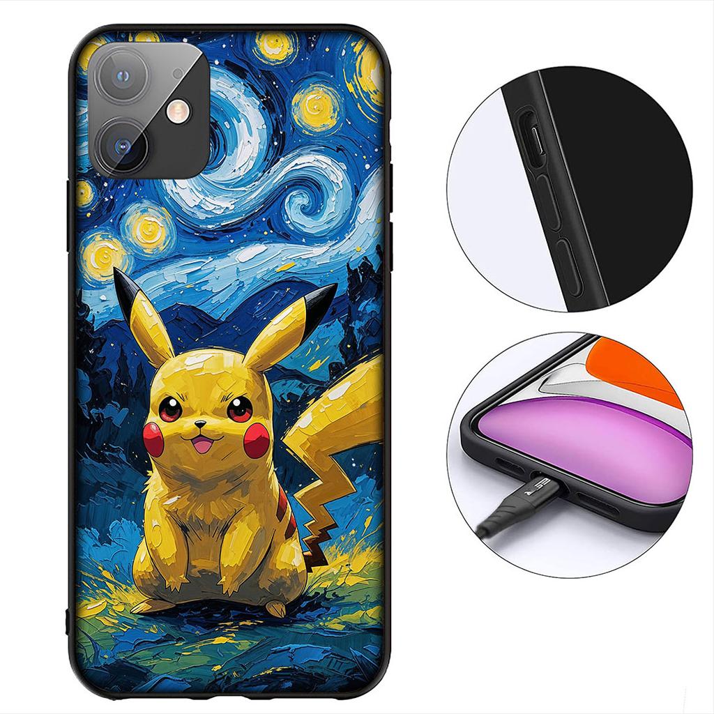 Umbreon P-Pikachus Espeon P-Pokemons Phone Case for Apple iPhone 12 13 Mini XS 11 Pro Max 7 8 Plus + XR 8+ X SE 2020 SE3 Cover