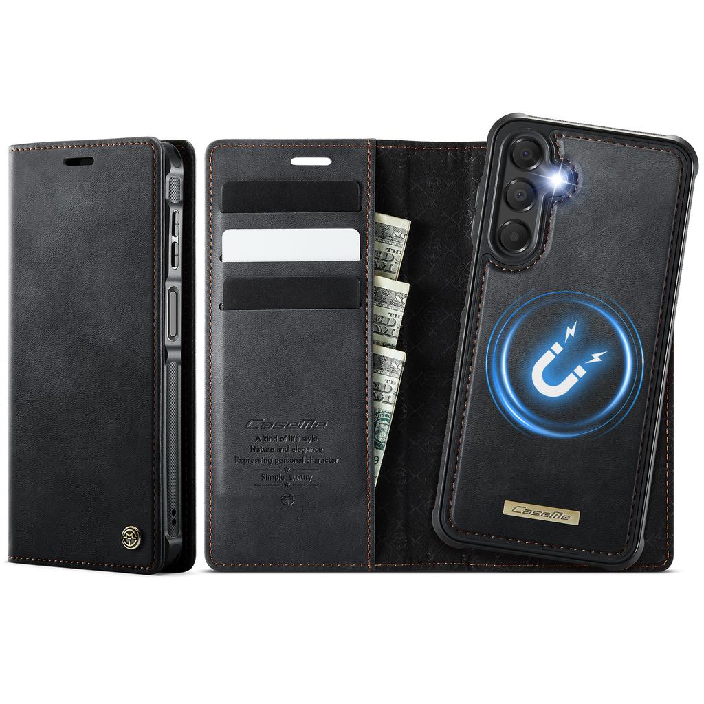 For Samsung Galaxy A16 5G Magnetic Case RFID Blocking Detachable Wallet Leather Phone Cover